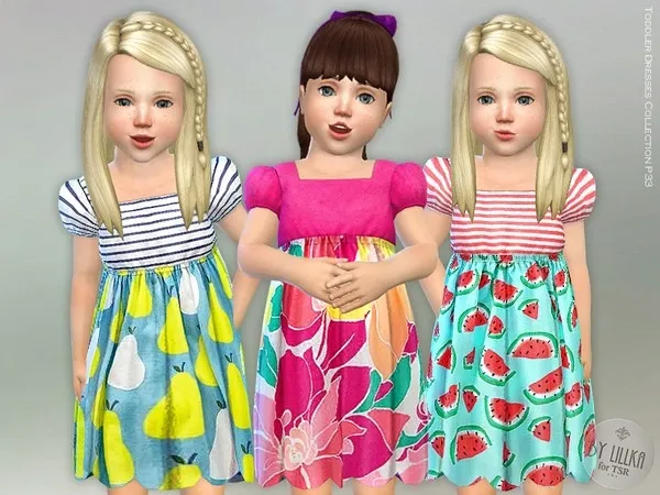 Mix Toddler Dresses Collection P33 - The Sims 4 Custom Content