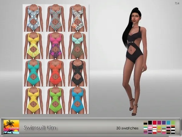 Mix Swimsuit Kim - The Sims 4 Custom Content