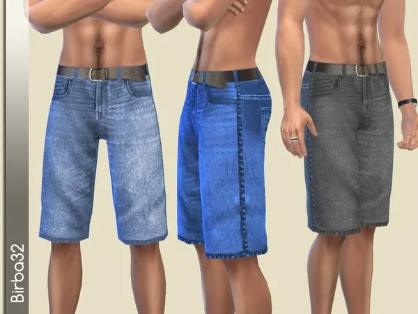 Alpha Bermuda denim - The Sims 4 Custom Content