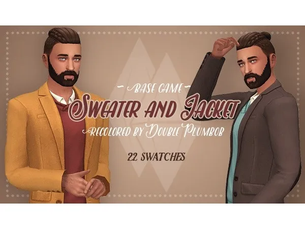 Alpha Sweater and Jacket Recolor - The Sims 4 Custom Content