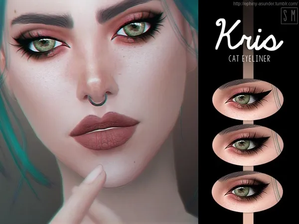 Alpha [ Kris ] Cat Eyeliner - The Sims 4 Custom Content