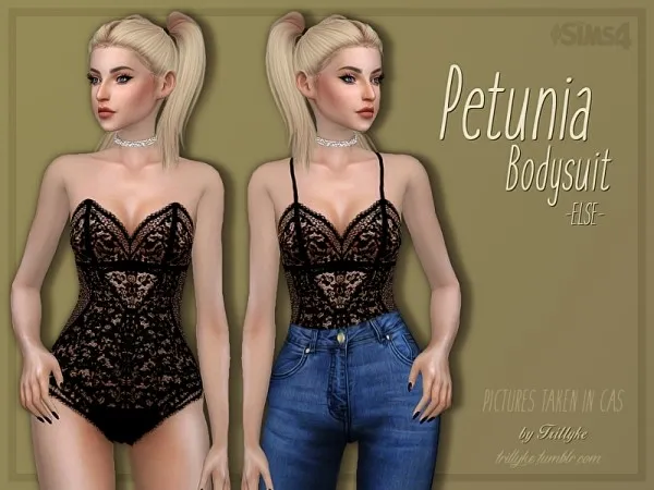 Mix Petunia Bodysuit 1 by ELSE - The Sims 4 Custom Content