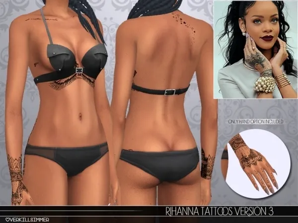 Rihanna Updated Tattoos V3