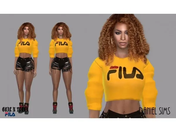 Alpha Beyonce in Coal N Terry FILA - The Sims 4 Custom Content