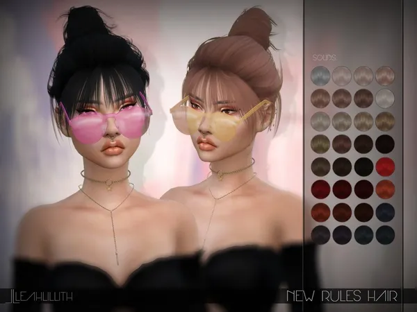 Alpha LeahLillith New Rules Hair - The Sims 4 Custom Content