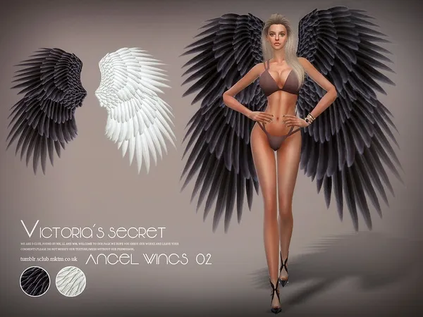Alpha S Club LL Angel wings 02 - The Sims 4 Custom Content