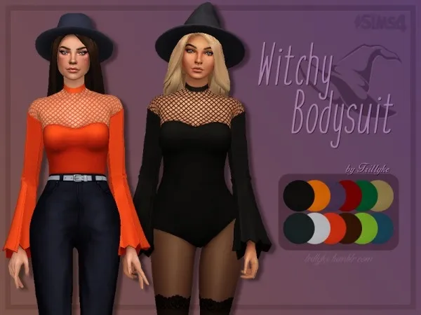 Maxis Match Witchy Bodysuit - The Sims 4 Custom Content