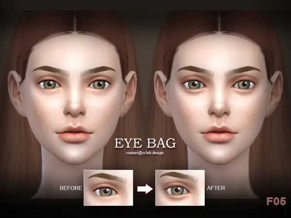 Alpha S Club LL Eyebag F05 - The Sims 4 Custom Content