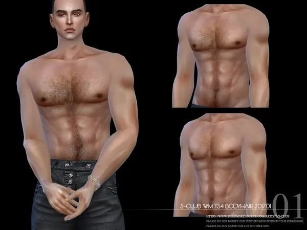 Alpha S Club WM bodyhair 201701 - The Sims 4 Custom Content