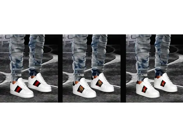 ThePopUpShops Simblreen Gift Gucci Ace Sneakers by rachell - The Sims 3 Custom Content