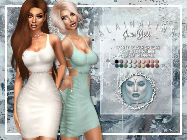 Alpha Jenna Dress - The Sims 4 Custom Content