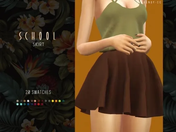 Maxis Match [Heavendy ] School Skirt - The Sims 4 Custom Content