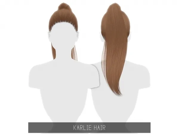 Alpha KARLIE HAIR by simsfinds - The Sims 4 Custom Content