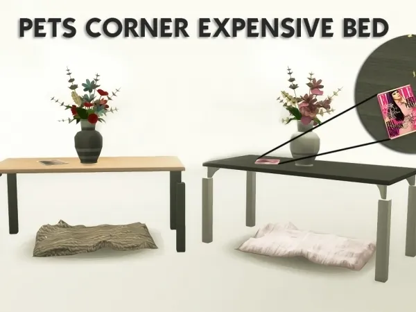 Alpha PETS CORNER EXPENSIVE BED by redheadsims - The Sims 4 custom content
