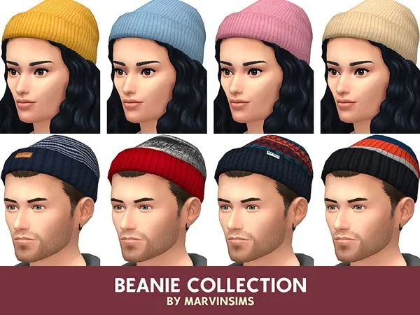 Maxis Match Beanie Collection - The Sims 4 Custom Content