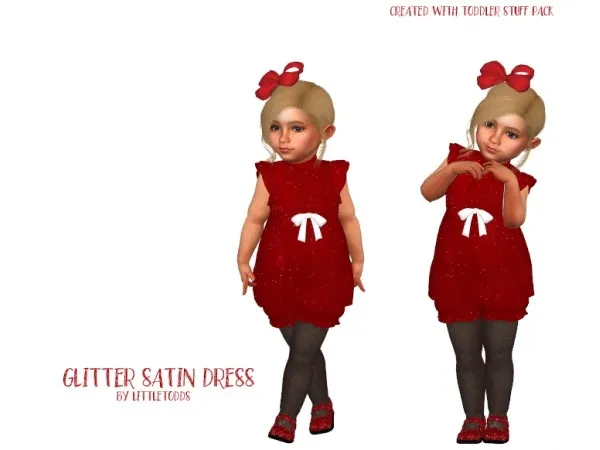 Alpha Glitter Satin Dress - The Sims 4 Custom Content