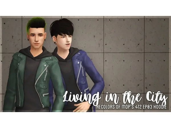4T2 EP03 Hoodie Recolors by kairisu - The Sims 2 Custom Content
