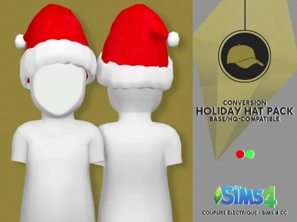 Alpha HOLIDAY HAT PACK - The Sims 4 Custom Content