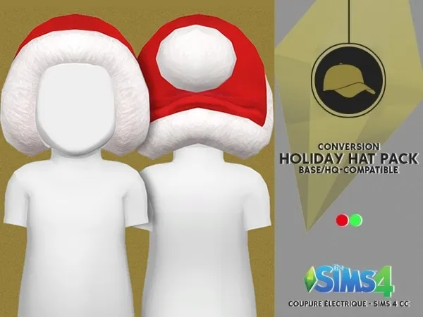 Alpha HOLIDAY HAT PACK 2 - The Sims 4 Custom Content