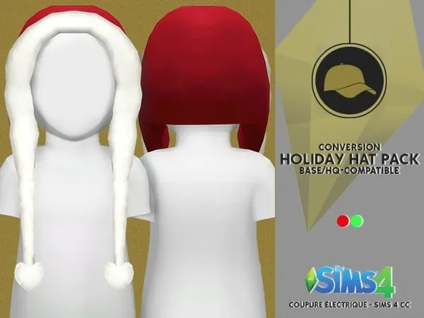 Alpha HOLIDAY HAT PACK 3 - The Sims 4 Custom Content