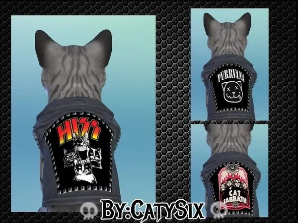 Mix Ready to rock Cat Clothing V1 - The Sims 4 Custom Content