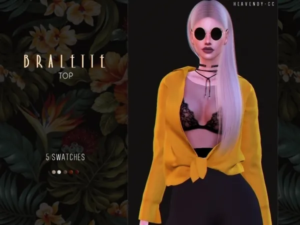 Alpha [Heavendy ] Bralette Top - The Sims 4 Custom Content