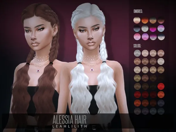 Alpha LeahLillith Alessia Hair - The Sims 4 Custom Content