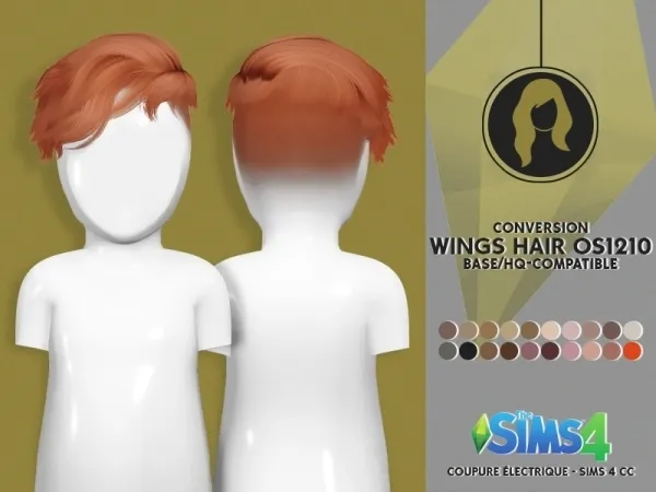 Alpha WINGS HAIR OS1210 TODDLER - The Sims 4 Custom Content