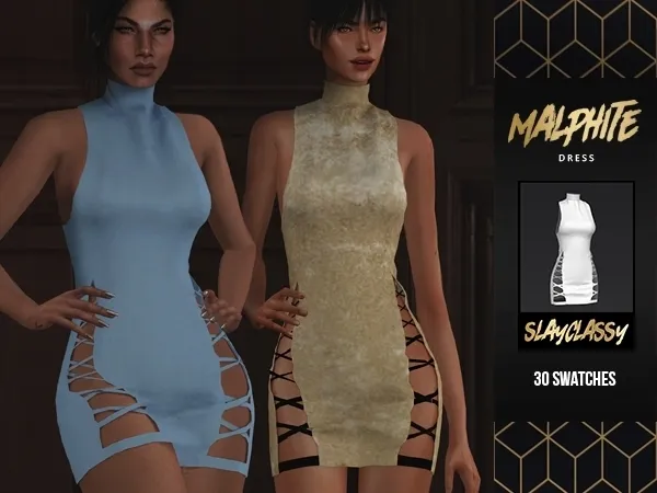 Alpha SlayClassy Malphite Dress by slayclassy - The Sims 4 Custom Content