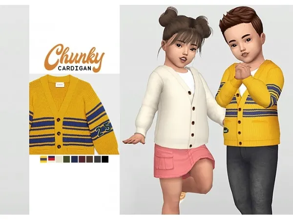 Alpha Chunky Cardigan - The Sims 4 Custom Content