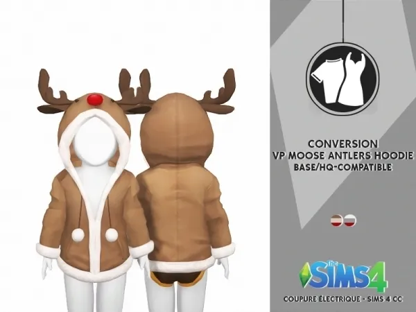Mix VENUS PRINCESS MOOSE ANTLERS HOODIE - The Sims 4 Custom Content
