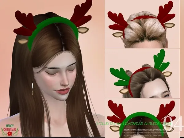 Alpha S Club WM Headwear antlers - The Sims 4 Custom Content