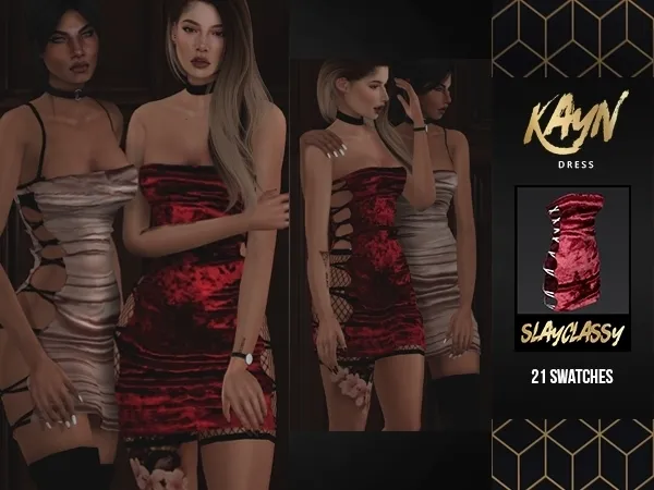 Alpha SlayClassy Kayn Dress - The Sims 4 Custom Content