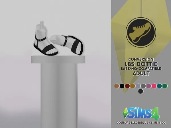 Alpha LBS DOTTIE SANDALS ADULT by redheadsims - The Sims 4 Custom Content