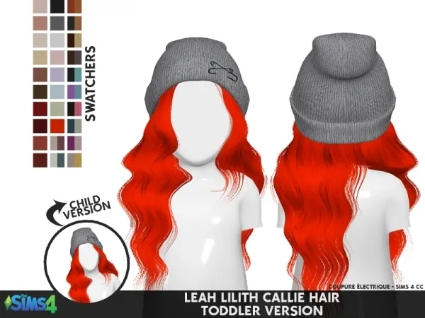 Alpha Leah Lillith Callie Hair Toddler - The Sims 4 Custom Content