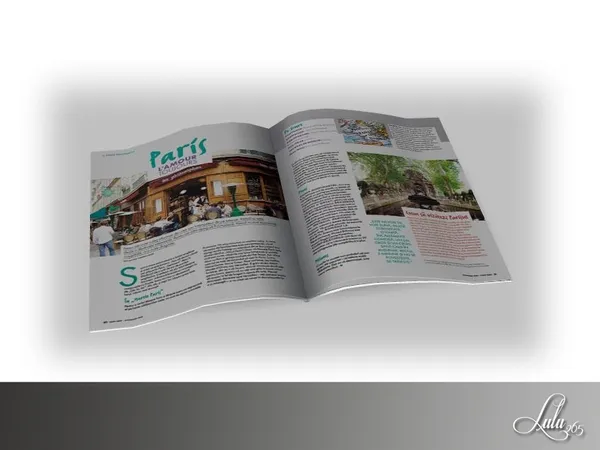 Alpha Berkshire Bathroom Magazine Decor - The Sims 4 Custom Content