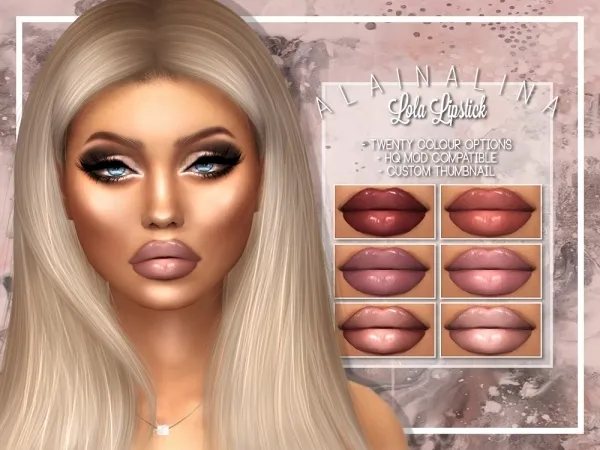 Alpha Lola Lipstick - The Sims 4 Custom Content