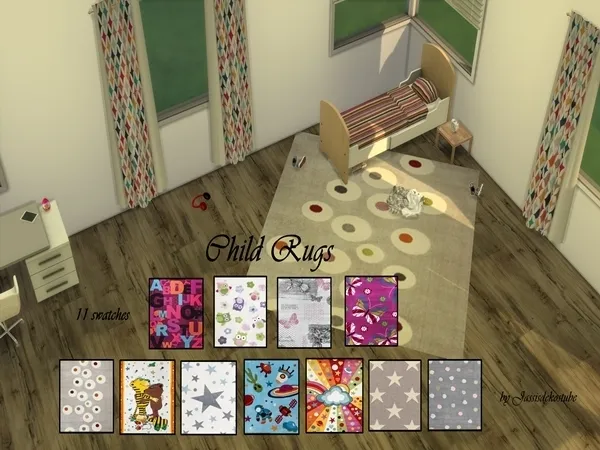 Alpha Child Rugs - The Sims 4 Custom Content