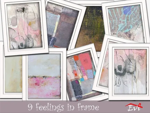 Maxis Match 9 feelings in frame by evi - The Sims 4 Custom Content