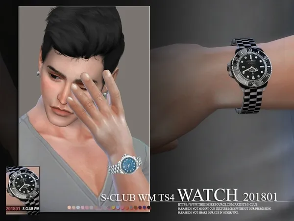 Alpha S Club WM Watch 201801 - The Sims 4 Custom Content
