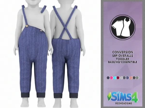 Alpha SBP OVERALLS - The Sims 4 Custom Content