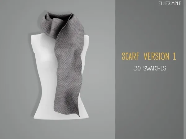 Alpha Elliesimple Scarf Version 1 - The Sims 4 Custom Content