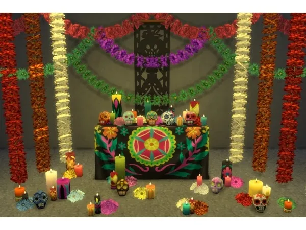 Alpha DAY OF THE DEAD ADDON SET - The Sims 4 Custom Content