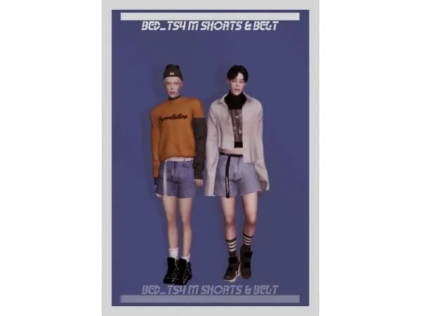 Alpha Bed TS Shorts Belt - The Sims 4 Custom Content