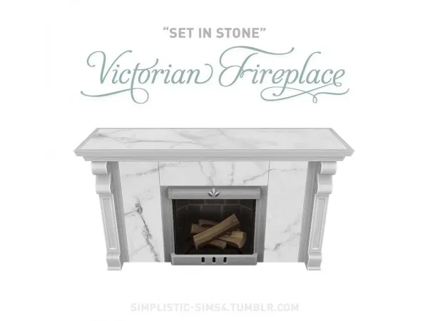 Maxis Match Victorian Fireplace SET IN STONE COLLECTION - The Sims 4 Custom Content