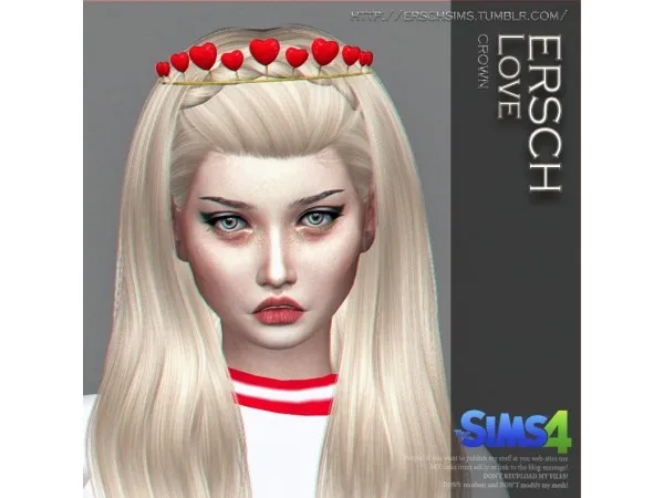 Alpha ERSCH LOVE CROWN FOR - The Sims 4 Custom Content