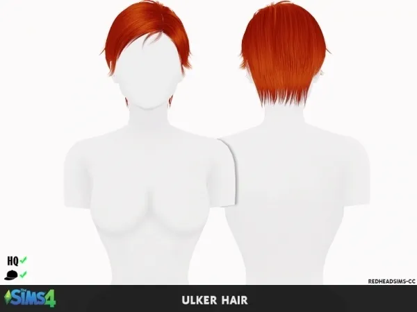 Alpha ULKER HAIR - The Sims 4 Custom Content