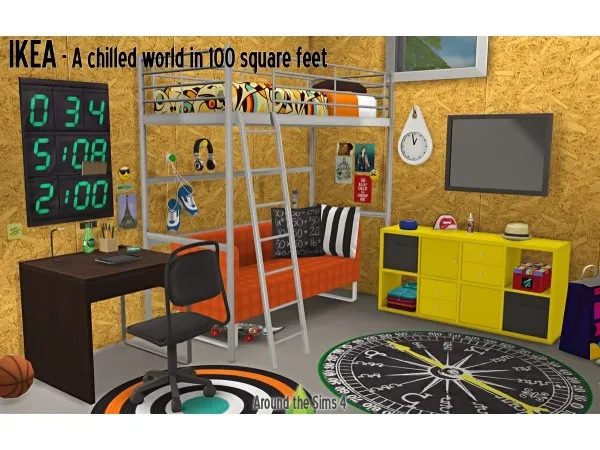 Maxis Match ATS4 IKEA Bedroom A chilled world in 100 square feet - The Sims 4 Custom Content