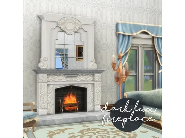 Alpha DARK LUX FIREPLACE (sims 3 to sims 4 conversion) - The Sims 4 Custom Content