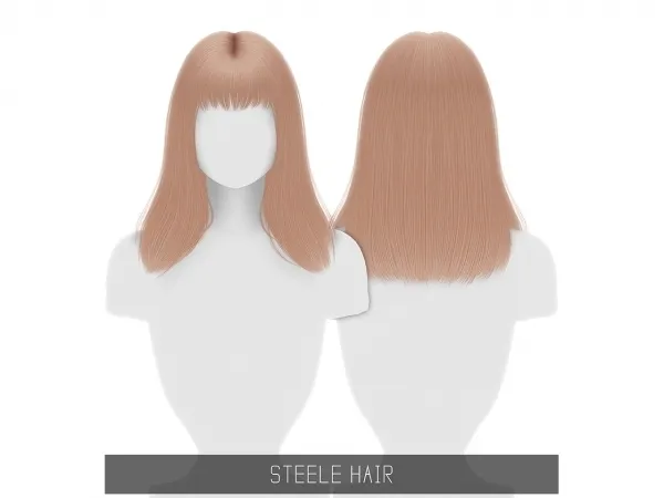 Alpha STEELE HAIR - The Sims 4 Custom Content